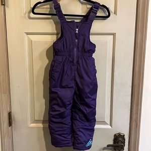 Pink platinum purple bib coveralls